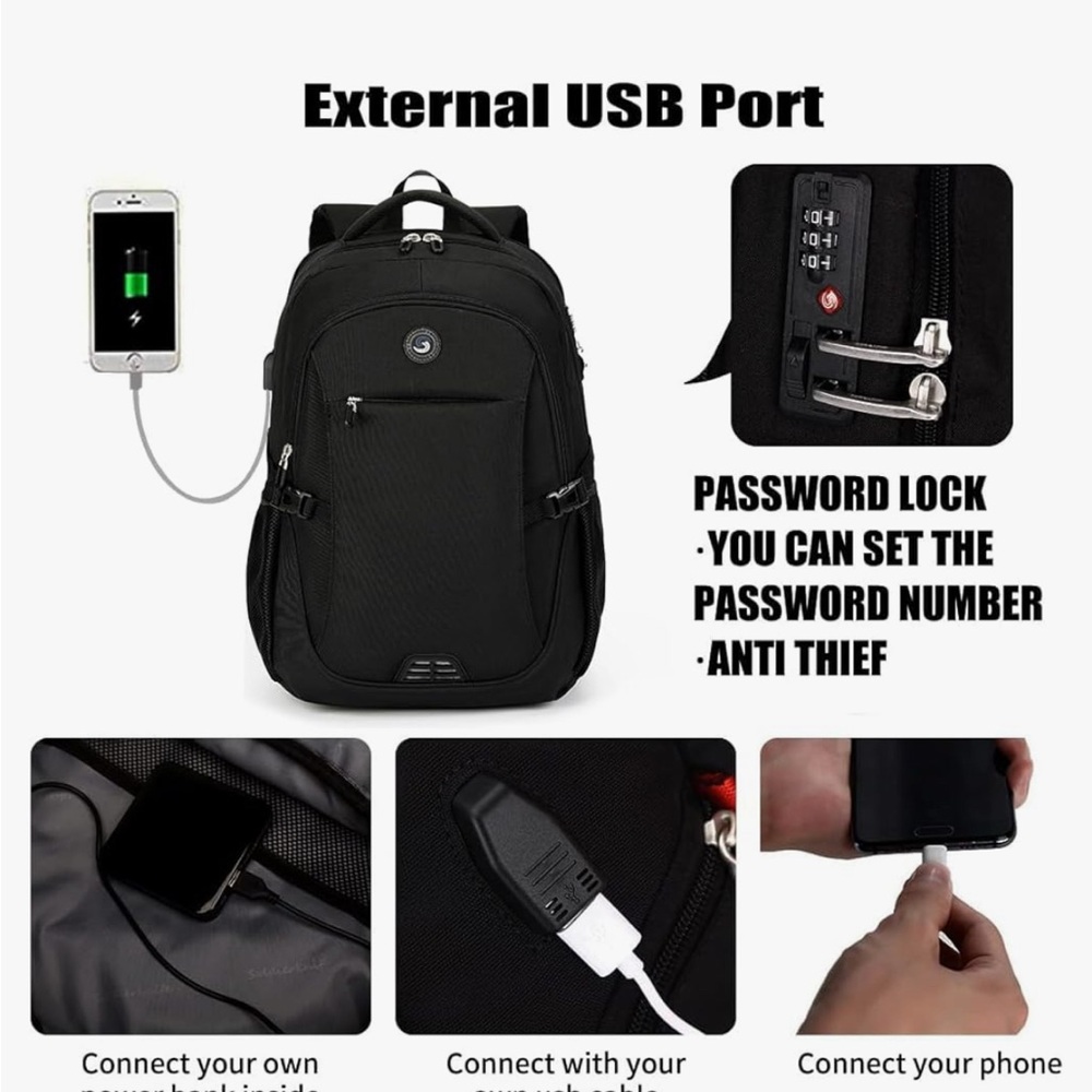 Stylish Black Backpack Euc Has Everything! - image 8